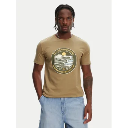 Zdjęcie Quiksilver T-Shirt Ev Three Seas Ss EQYZT08051 Khaki Regular Fit