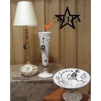 Picture A charming white lamp with platinum