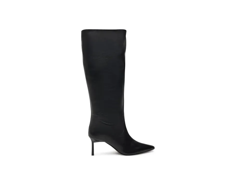 obrazek 1 Calvin Klein Kozaki Heel Knee Boot 70 Lth HW0HW02162 Czarny
