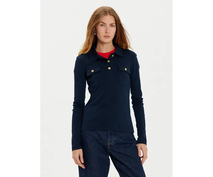obrazek 1 Tommy Hilfiger Polo WW0WW45308 Granatowy Slim Fit