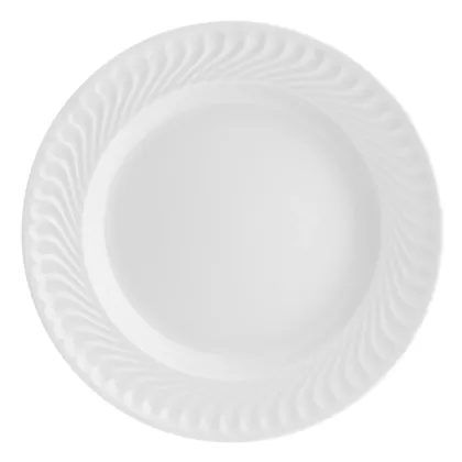 Zdjęcie Głęboki okrągły talerz Sagres z motywem tworzącym miękką falę - Vista Alegre