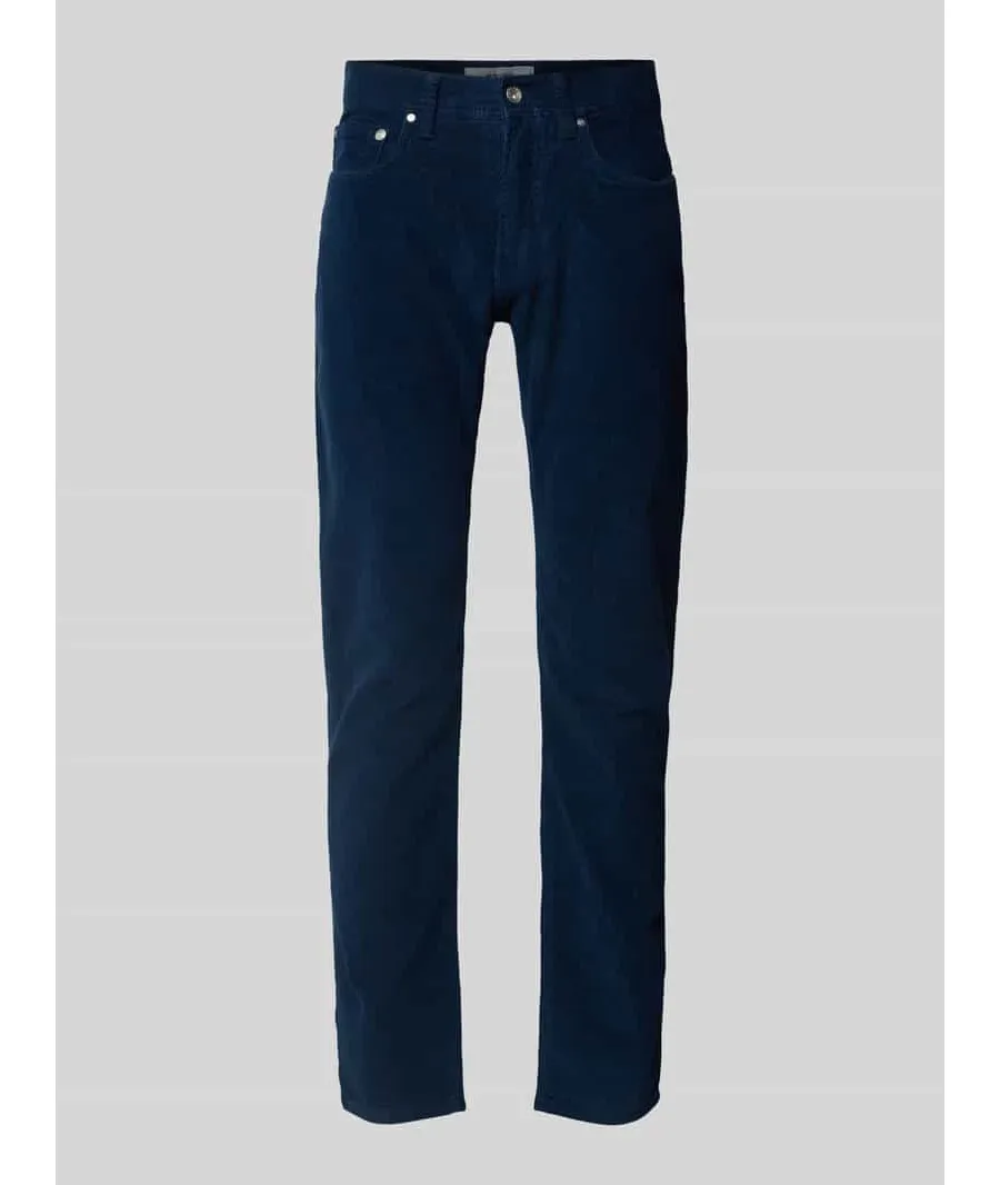 obrazek 1 Spodnie sztruksowe o kroju tapered fit z bawełną model ‘LYON’