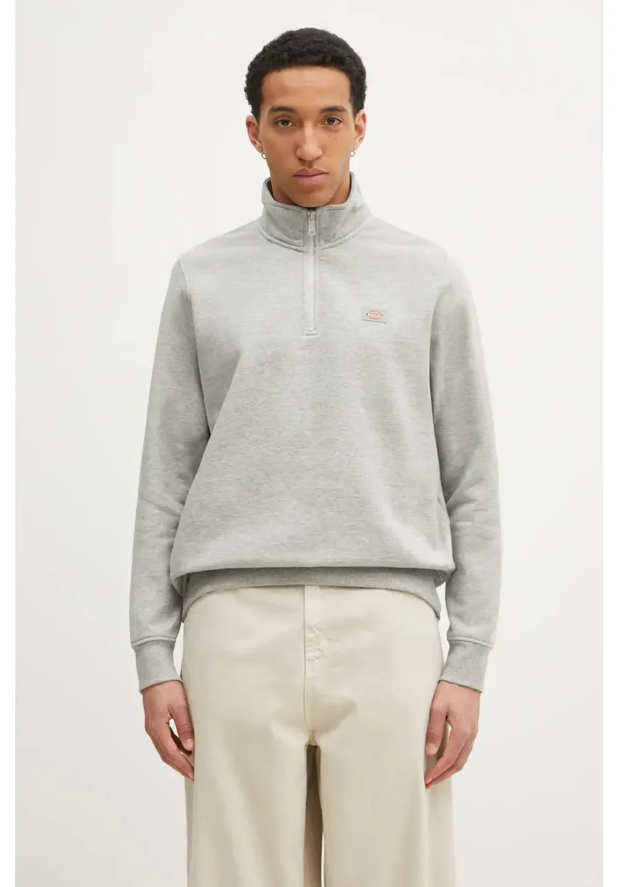 obrazek 1 Dickies bluza Oakport Quarter Zip Heather Grey męska kolor szary melanżowa DK0A4XD4HG01