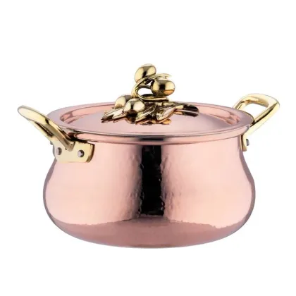 Zdjęcie Piękny garnek miedziany z Włoch - Ø 18 cm