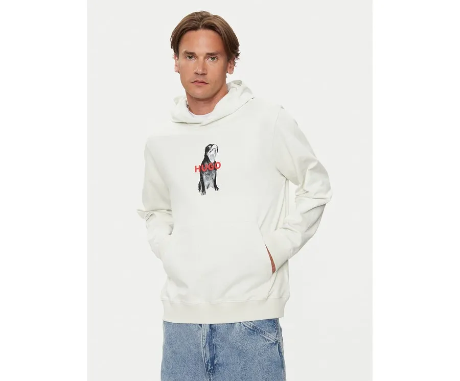 obrazek 1 Hugo Bluza Dartchon 50525054 Écru Regular Fit HUGO