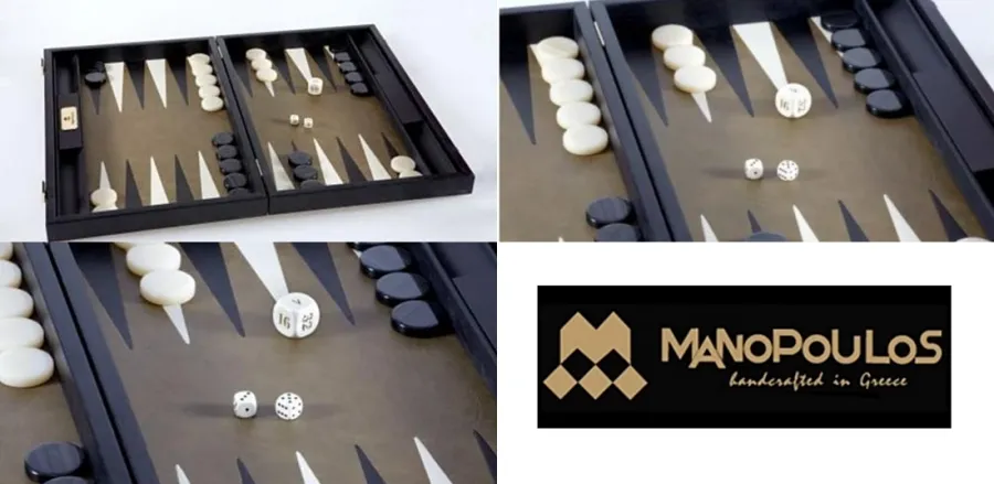 obrazek 2 Oliwkowy zestaw do gry w backgammon