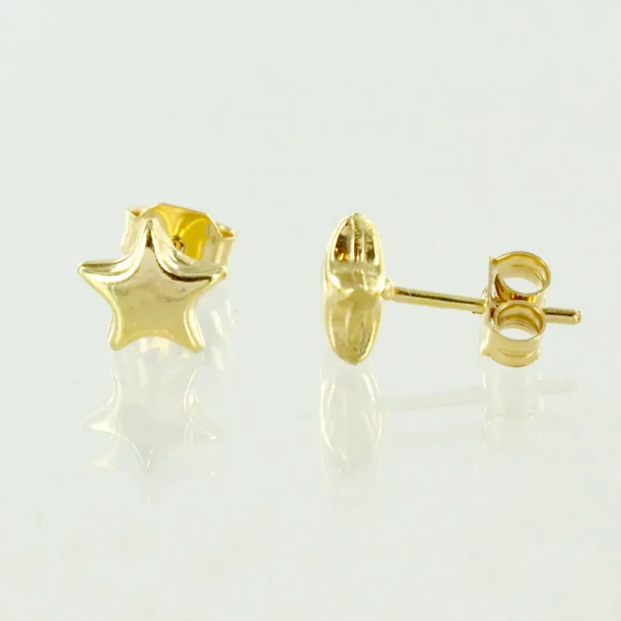 obrazek 4 Kolczyki gwiazdki z żółtego złota