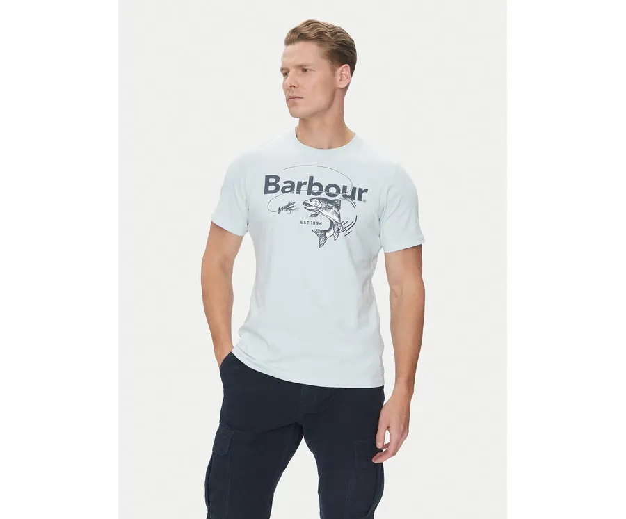 obrazek 1 Barbour T-Shirt Lydd MTS1396BU61 Błękitny Regular Fit