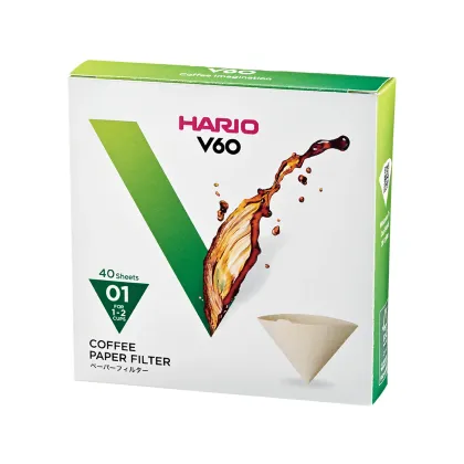 Zdjęcie Hario filtry papierowe Misarashi brązowe - V60-01 - 40 Sztuk HARIO