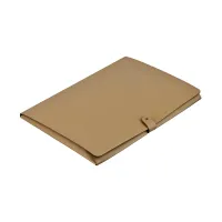 Zdjęcie Stylowa skórzana teczka na dokumenty A4 23х31 cm w kolorze musztardowym