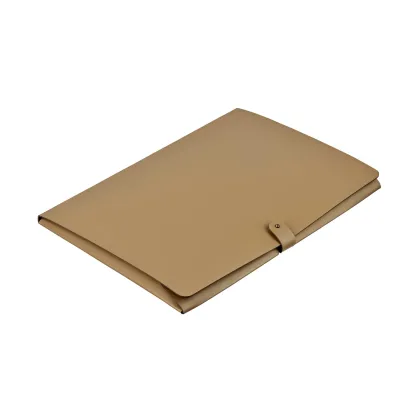 Picture Stylish leather document folder A4 23x31 cm in mustard color