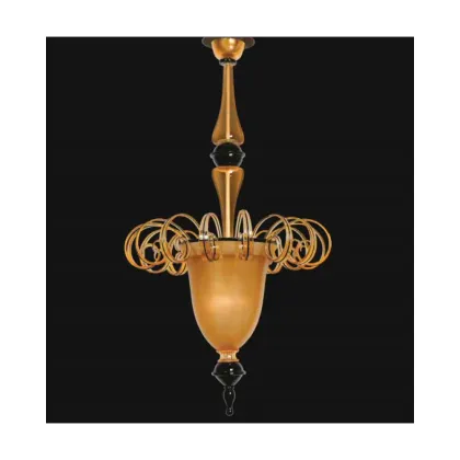 Zdjęcie Oryginalny żyrandol Vienna ze szkła murano pokrytym 24-karatowym złotem
