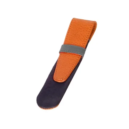 Picture Multicolored leather pen case