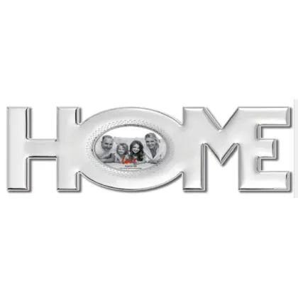 Picture Silver photo frame 12х35 cm in the shape of the word