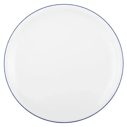 Zdjęcie Płaski biały talerz obiadowy z porcelany 25,5 cm z Niemiec - Seltmann Weiden