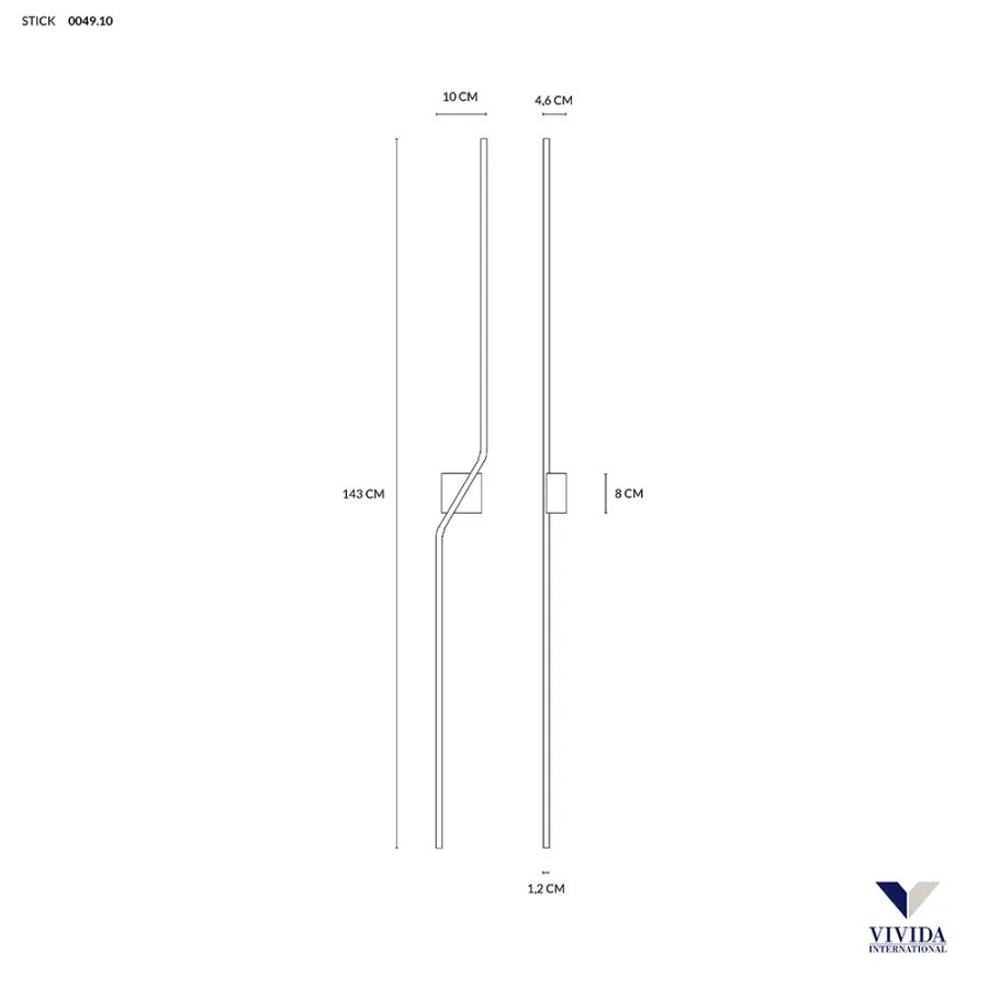 obrazek 5 Lampa ścienna, kinkiet Stick z aluminium i akrylu