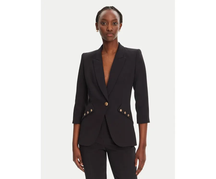 obrazek 1 Elisabetta Franchi Marynarka GI-164-52E2-V640 Czarny Regular Fit