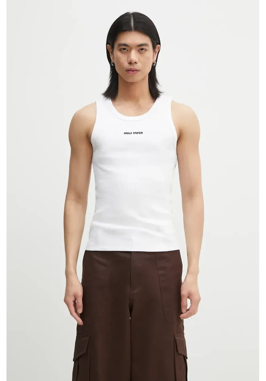 obrazek 1 Daily Paper t-shirt Dias Rib Tank Top kolor biały 2512031