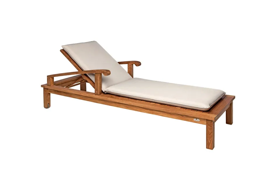 obrazek 2 Stylowy leżak wypoczynkowy z kółkami Saint Laurent do ogrodu i na taras