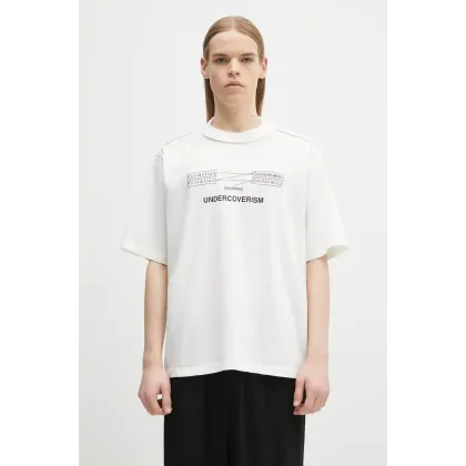 Zdjęcie Undercover t-shirt bawełniany C/S męski kolor biały z nadrukiem UP1E4808