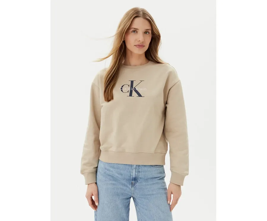 obrazek 1 Calvin Klein Jeans Bluza LV047B234G Beżowy Relaxed Fit