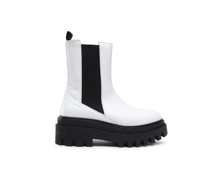 obrazek 1 Calvin Klein Jeans Sztyblety Flatform Chelsea Boot YW0YW00850 Biały