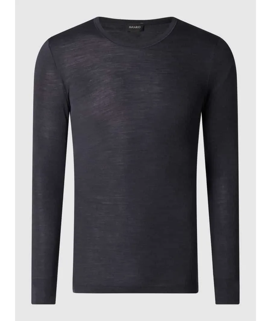 obrazek 1 Bluzka z długim rękawem z mieszanki wełny merino i jedwabiu