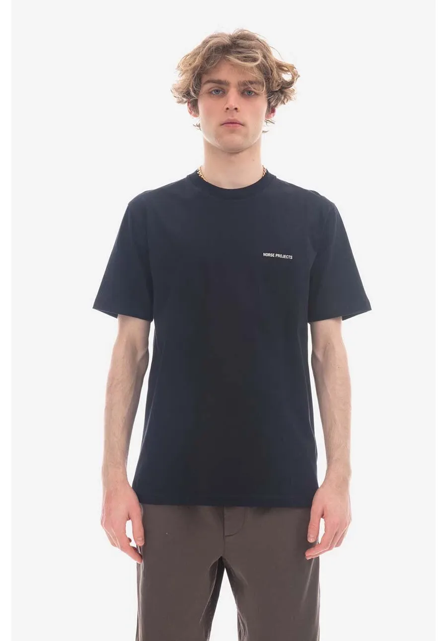 obrazek 1 Norse Projects t-shirt bawełniany kolor granatowy gładki N01.0606.7004-7004