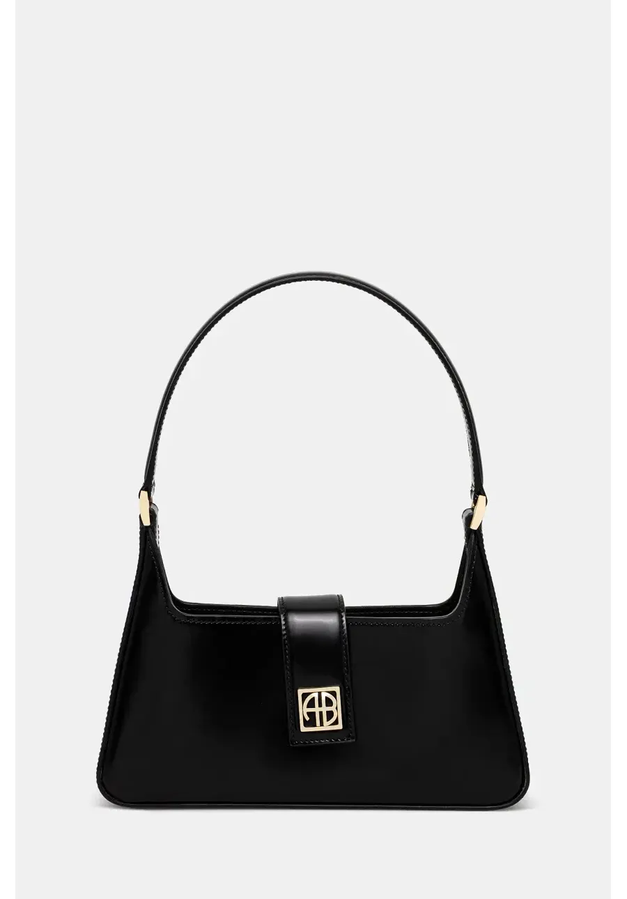 obrazek 1 Anine Bing torebka skórzana Lou Shoulder Bag kolor czarny A.13.11445