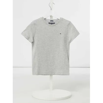 Zdjęcie T-shirt z bawełny organicznej z detalami z logo