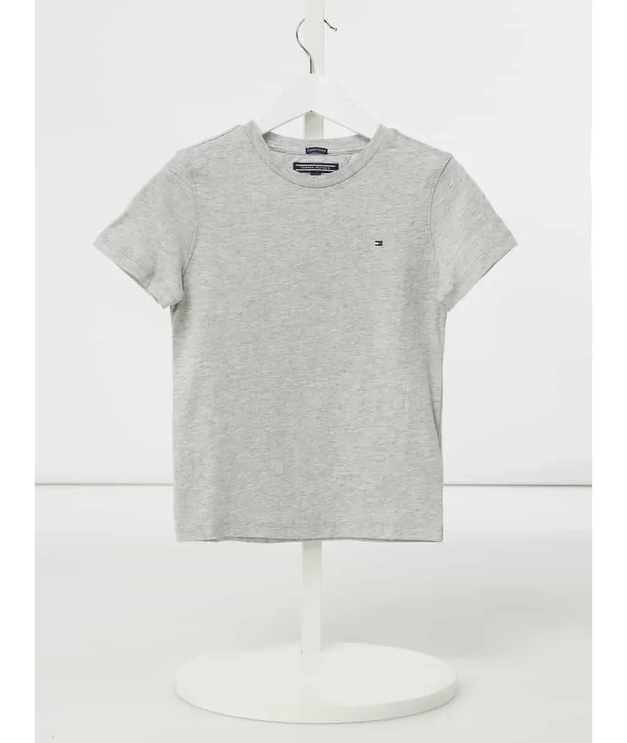 obrazek 1 T-shirt z bawełny organicznej z detalami z logo