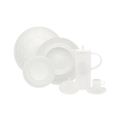 Picture A large set of porcelain dinnerware from the unique Ornament - Vista Alegre collection
