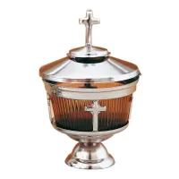 Zdjęcie Lampa świecowa ze stali nierdzewnej - linia Krucyfiks - 18 cm