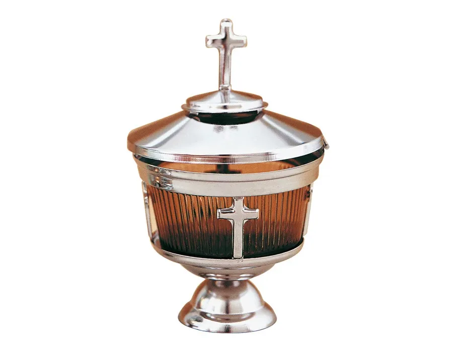 obrazek 1 Lampa świecowa ze stali nierdzewnej - linia Krucyfiks - 18 cm