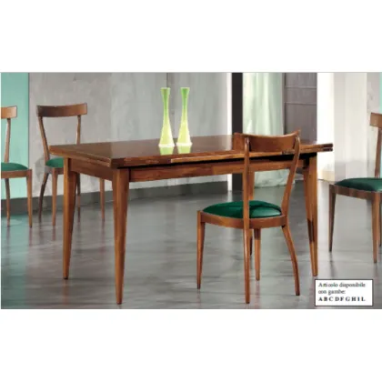 Zdjęcie Stół z nadstawkami z blatem z litej topoli 100-180cm - Fratelli Mirandola