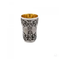 Picture Decorated silver Kiddush cup Shell - Zaramella Argenti