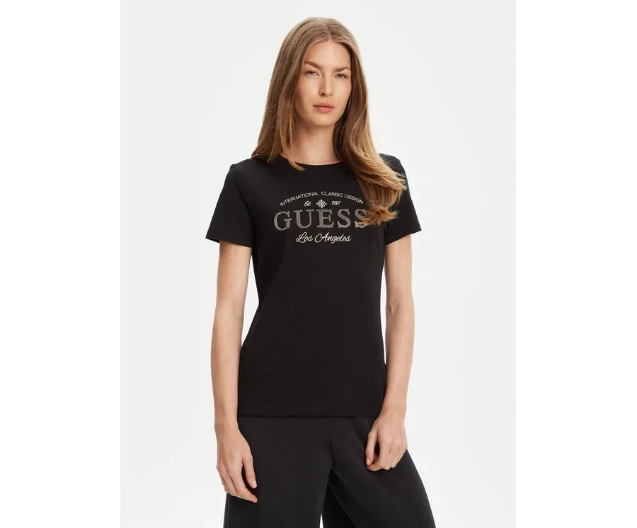 obrazek 1 Guess T-Shirt V5YI13 J1314 Czarny Regular Fit