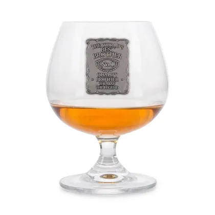Zdjęcie Prezent dla najlepszego brata na świecie – stylowy kieliszek do brandy