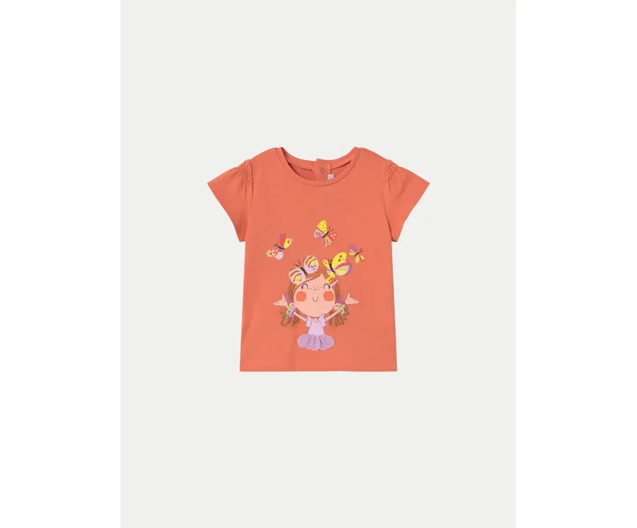 obrazek 1 Mayoral T-Shirt 1049 Pomarańczowy Regular Fit