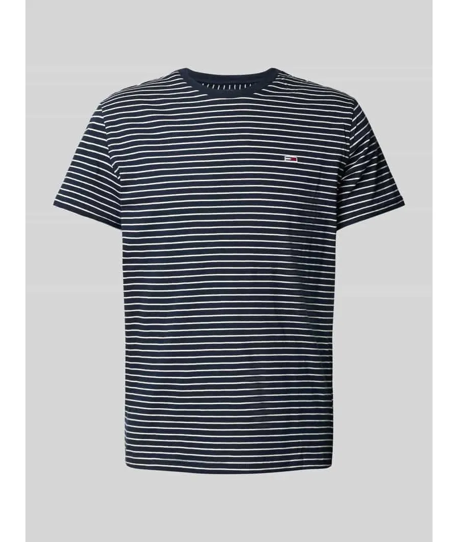 obrazek 1 Tommy Jeans T-Shirt DM0DM20377 Granatowy Slim Fit