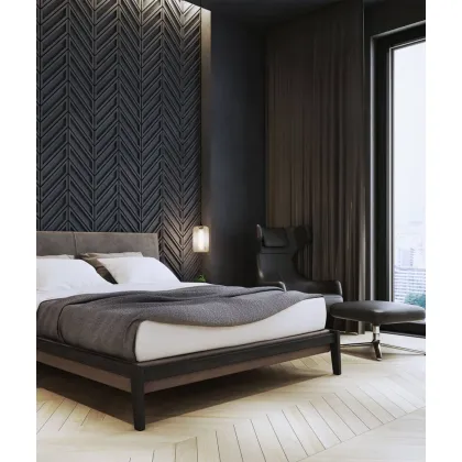 Zdjęcie 115,6x60 cm VT - PB50 (B15 czarny) JODEŁKA - Panel dekor 3D beton architektoniczny