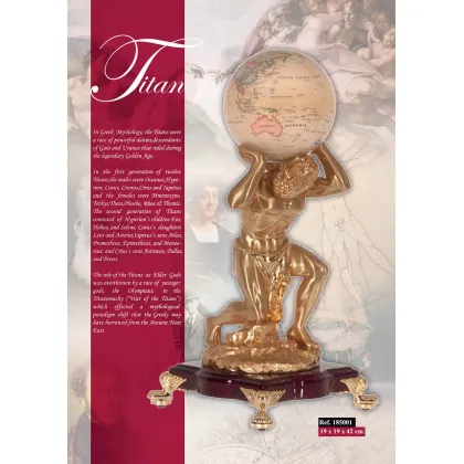 Zdjęcie Ozdoba na biurko posąg z globusem Titan