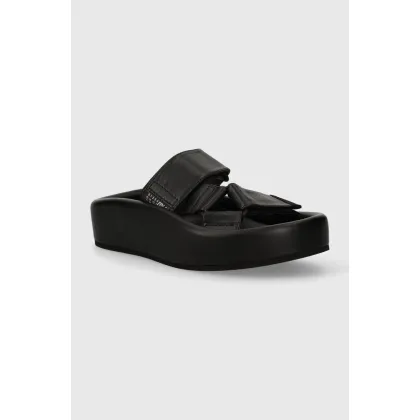 Zdjęcie MM6 Maison Margiela klapki skórzane damskie kolor czarny S59WP0206