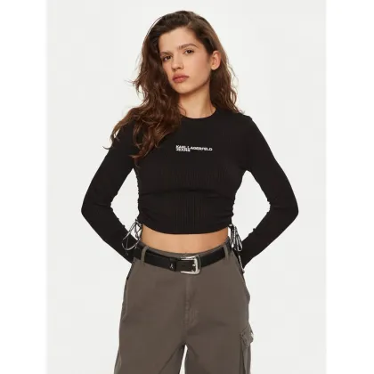 Zdjęcie Karl Lagerfeld Jeans Bluzka A1W17037 Czarny Slim Fit