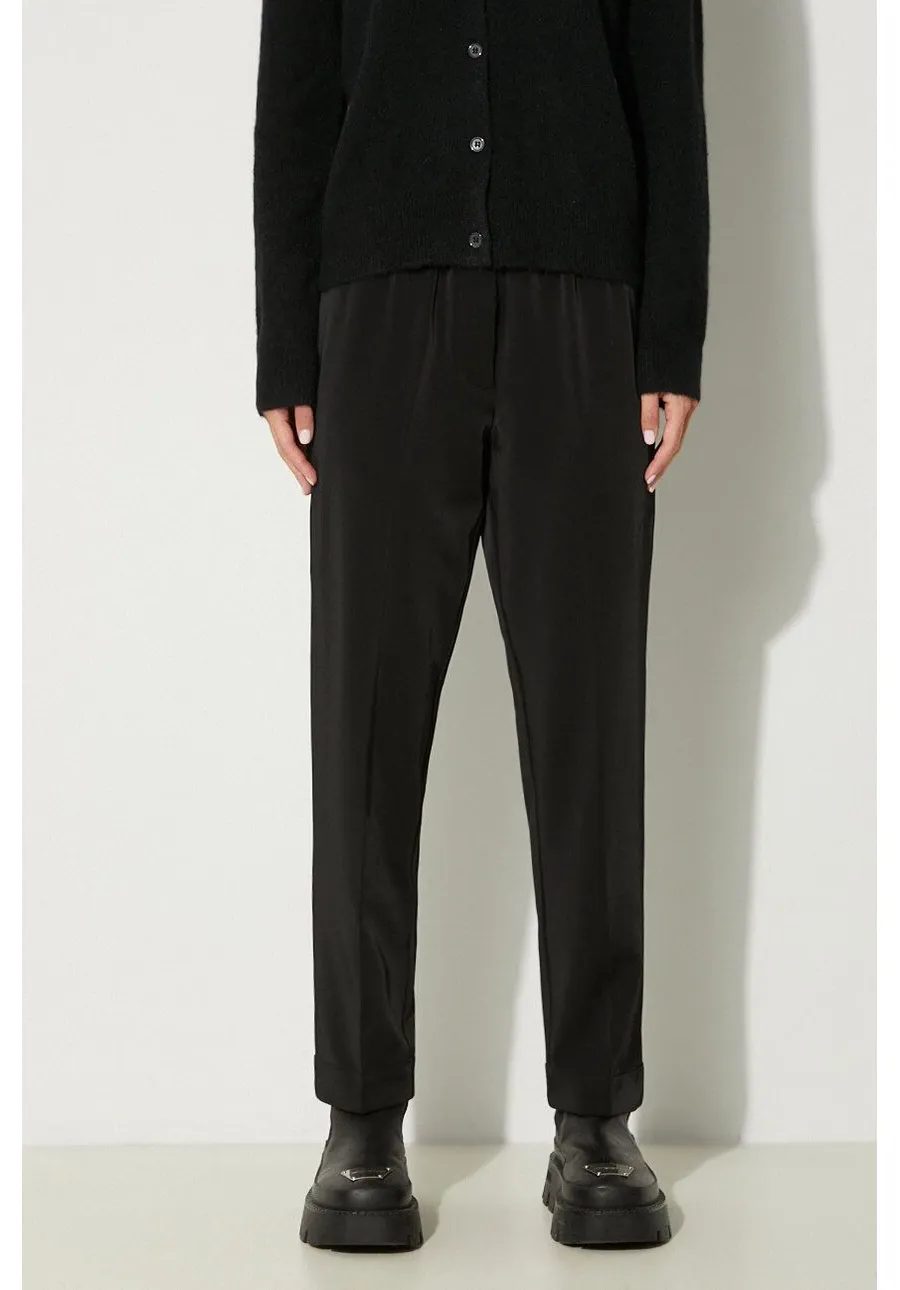 obrazek 1 Samsoe Samsoe spodnie damskie kolor czarny proste high waist