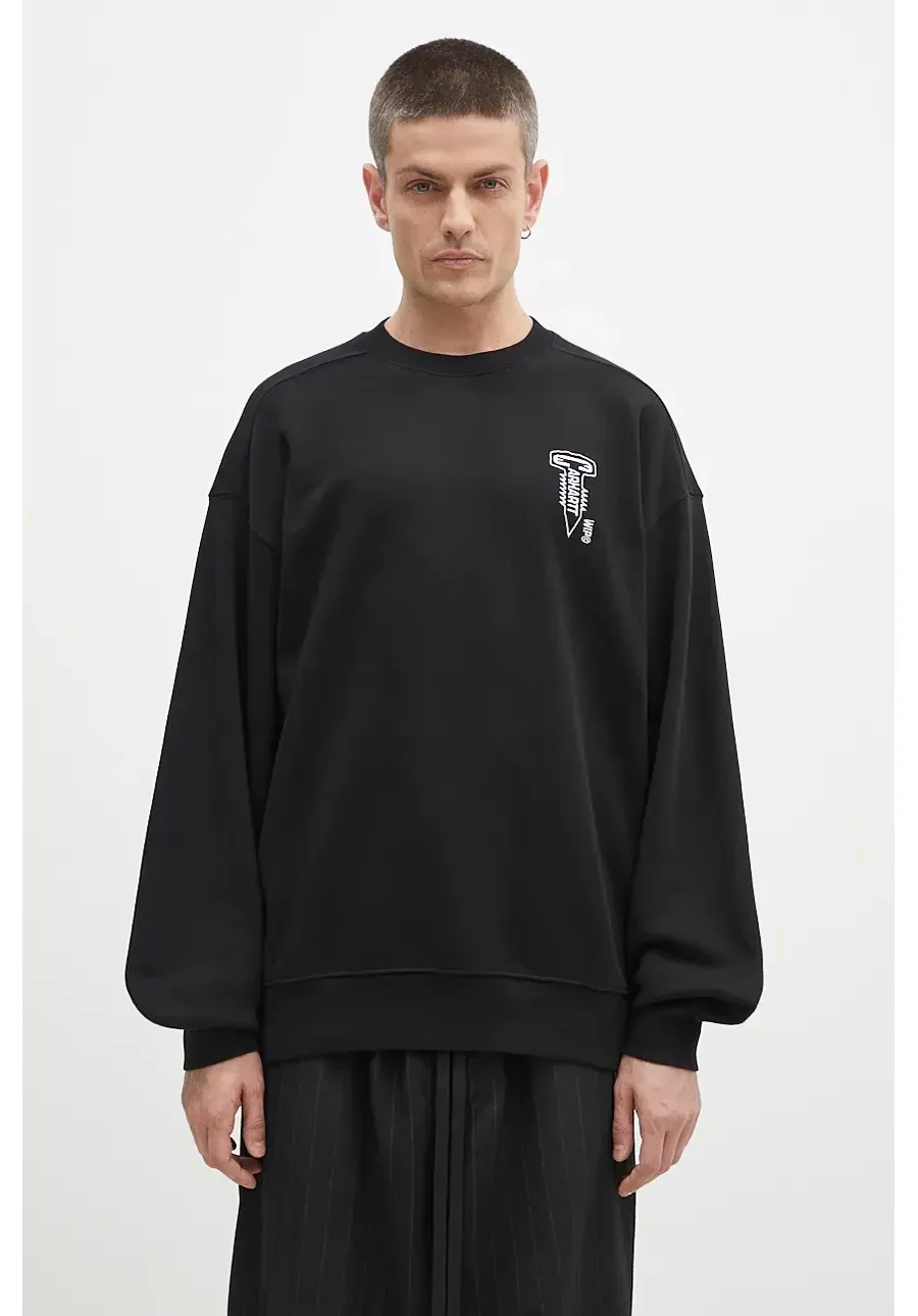 obrazek 1 Carhartt WIP bluza bawełniana Cross Screw Sweat męska kolor czarny z aplikacją I034039.0D2XX
