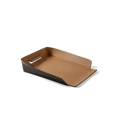 Picture Leather desk document tray