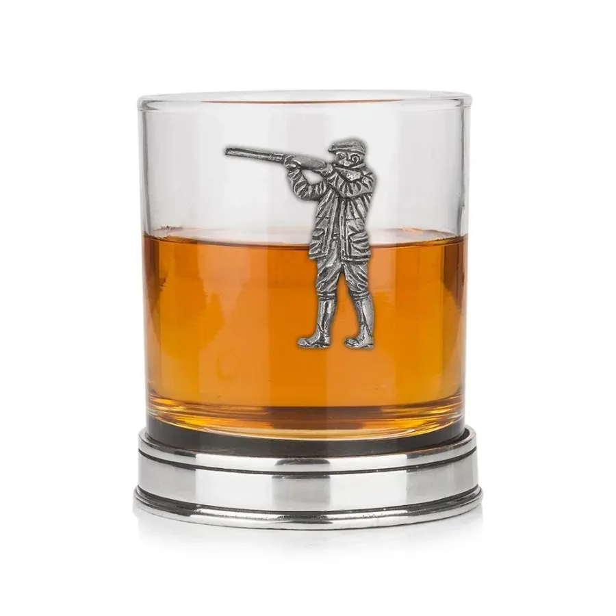 obrazek 1 Szklanka do whisky z przedstawieniem myśliwego w kolorze miedzi – wyjątkowy prezent dla myśliwego