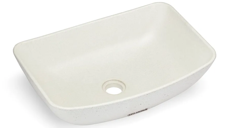 obrazek 2 Nowoczesna umywalka 50 cm VIRGO BASIC – naturalny, bez dekoru, lakier matowy