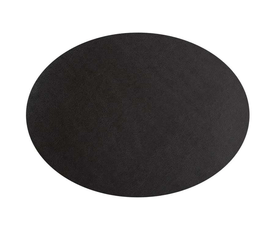 obrazek 3 Duża dwustronna owalna podkładka na stół w kolorze czarnym i szarym